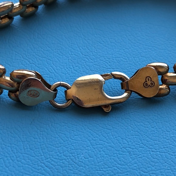 Vintage sterling silver gold pl 925 Italy bracelet - Picture 3 of 4
